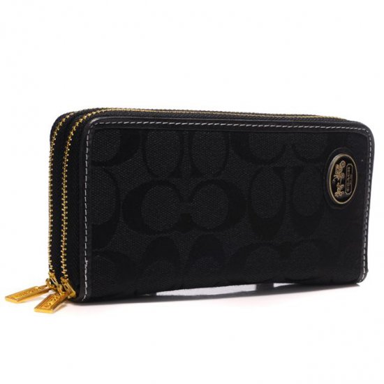 Coach Logo Large Black Wallets AYB | Women